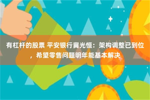 有杠杆的股票 平安银行冀光恒：架构调整已到位，希望零售问题明年能基本解决