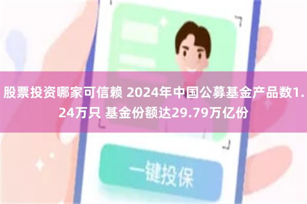 股票投资哪家可信赖 2024年中国公募基金产品数1.24万只 基金份额达29.79万亿份